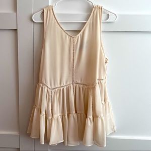 Romeo & Juliet Couture - Cream Detailed Sleeveless Summer Blouse